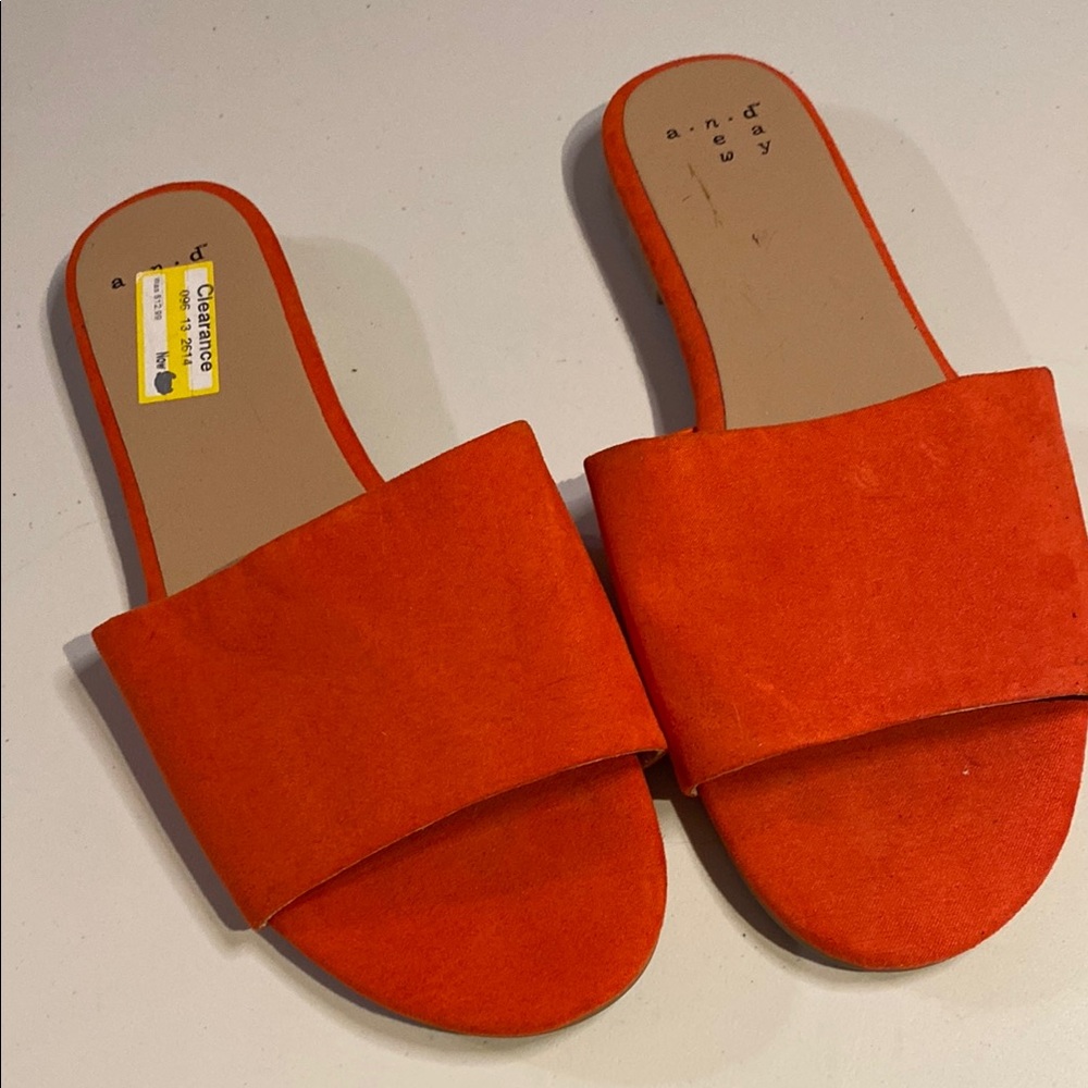 a new day Orange Sandals